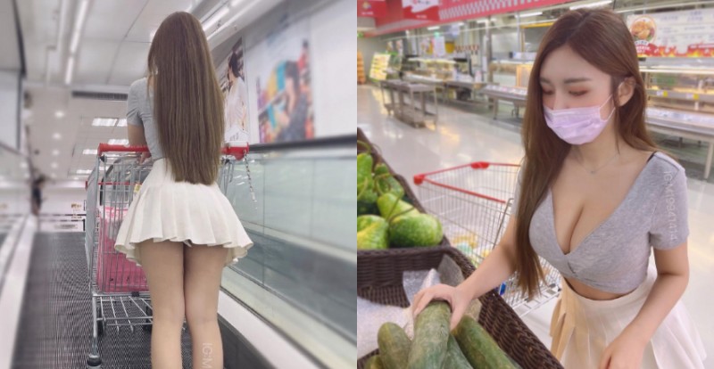 【WPT扑克】微性感！台中家樂福巧遇「巨乳小隻馬」　迷你裙展現性感美腿