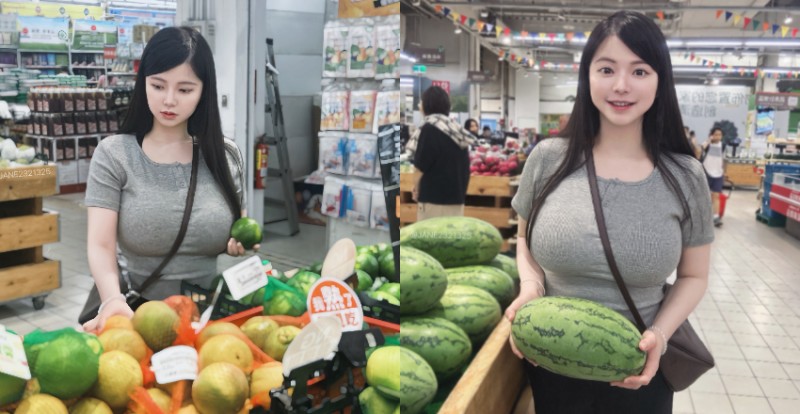【WPT扑克】比西瓜還大！巨乳正妹逛超市　貼身上衣擋不住進擊乳量