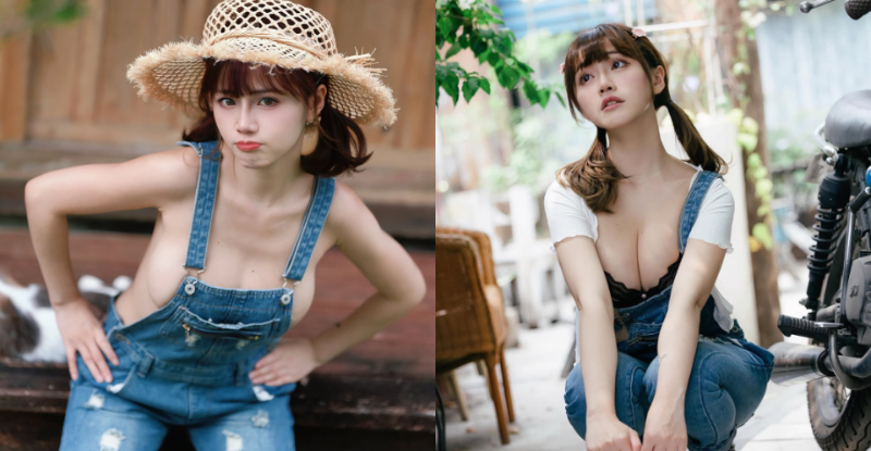 【WPT扑克】淘氣正妹「HANHAN」充氣吊帶褲，「兇猛奶量」天下男人來征服！