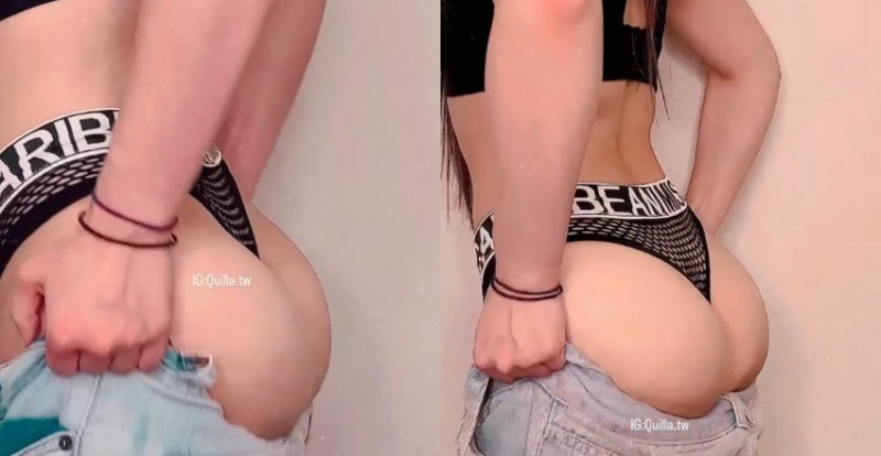 【WPT扑克】暗黑蝴蝶姐姐試穿牛仔褲竟「大卡屁」　白嫩臀肉直接溢出