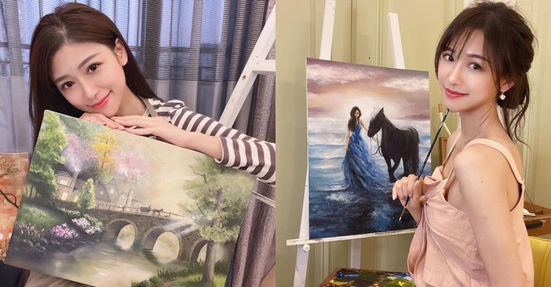 【WPT扑克】神級達人！甜美正妹「杜衫杉」興趣是畫油畫，職業級作畫宛如仙女！