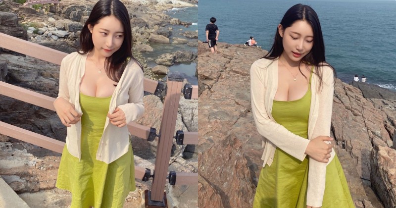 【WPT扑克】放風囉！岸邊踏青遇見「超性感小姐姐」，低胸小洋裝讓畫面好洶湧啊！