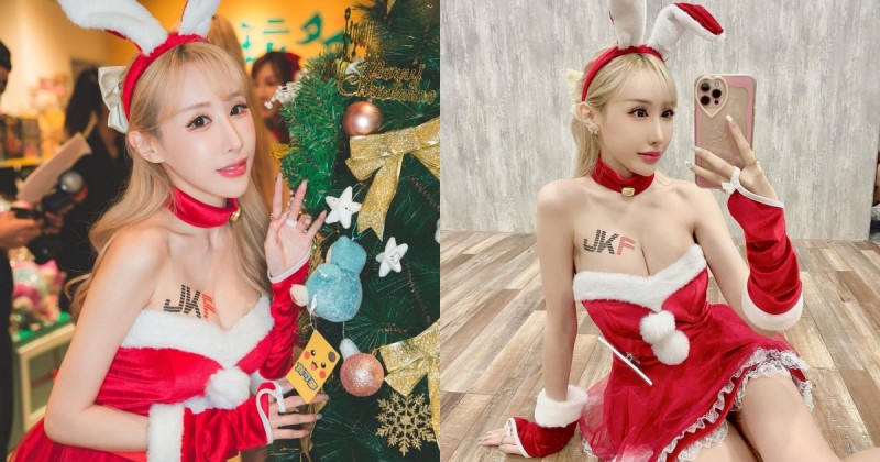 【WPT扑克】153cm小隻馬「潔兒Yui」變身性感聖誕兔，「巨乳美腿」讓人目不轉睛！