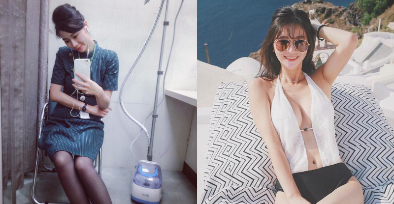 【WPT扑克】下班限定！甜美系「美乳空姐」事業心好重！國外大曬「飽滿形狀」白嫩女乃！