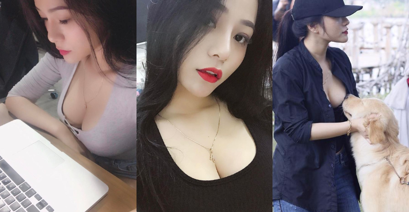 【WPT扑克】連狗也抗拒不了！「白皙大奶妹」散發濃濃乳香　嫩白雙球炸出領口！