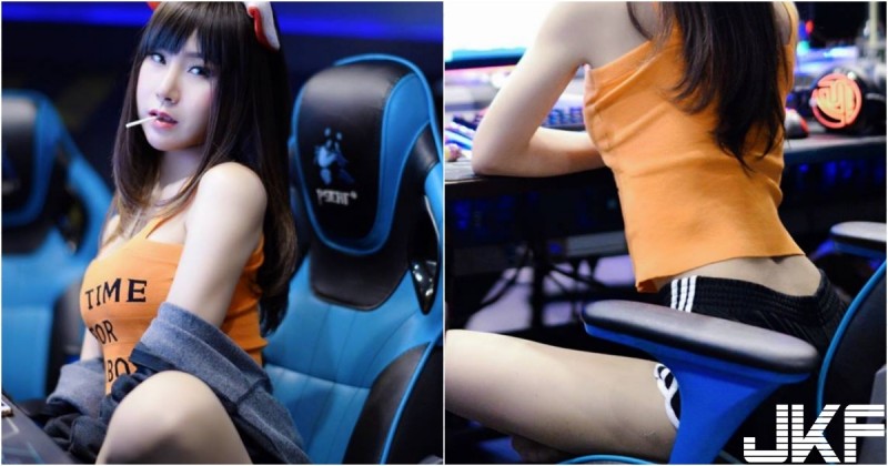 【WPT扑克】「電競奶妹」背心熱褲上陣！「細腰翹臀」火辣背影好勾人，想play one啊！