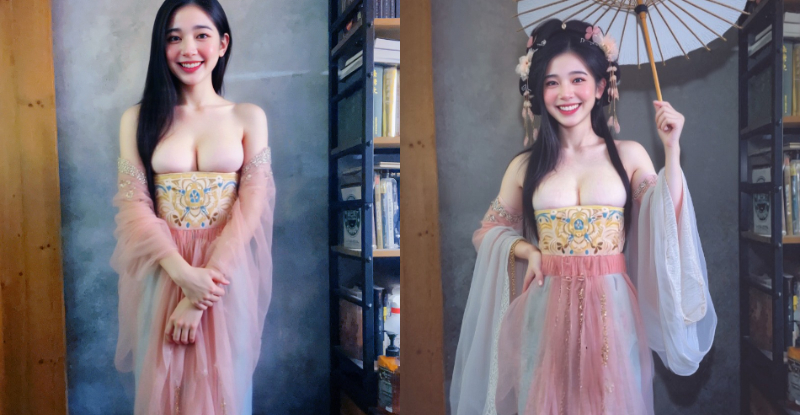 【WPT扑克】好緊！傲乳正妹「Wang Yu Chin」體驗穿漢服，「極限平口」頭頭就快跑上來！