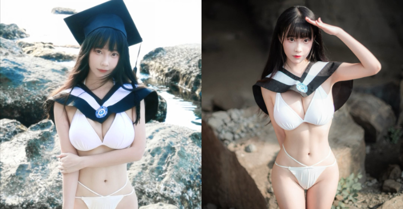 【WPT扑克】北藝畢業生「小孟」海邊拍學士照，「極美瘦腰」全民搶修戀愛學分