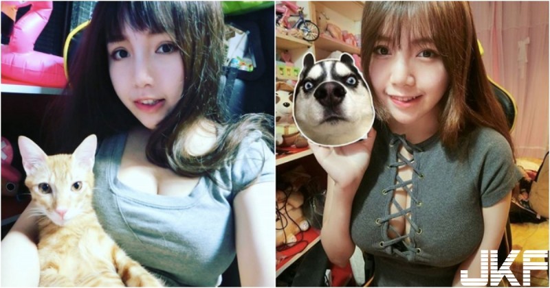 【WPT扑克】貓臉「被奶擠歪」！超甜美「正妹實況主」前方很兇猛！畫面都被長輩塞滿啦！