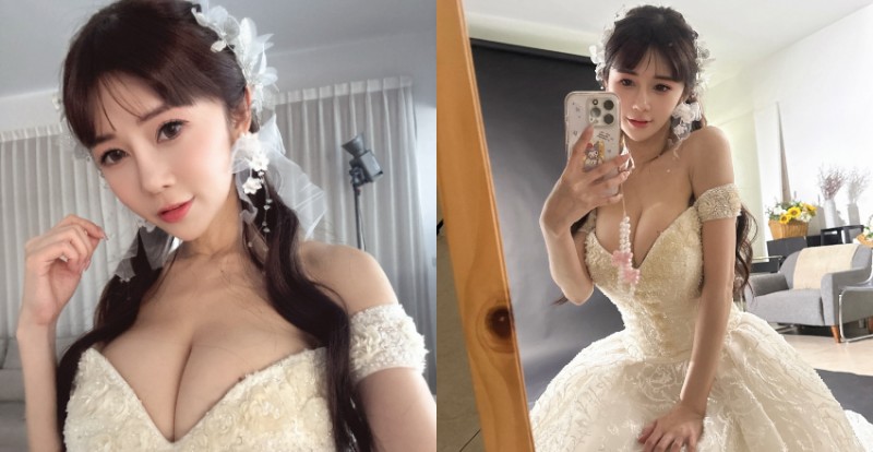 【WPT扑克】請嫁給我！巨乳甜心《安希Anxi》穿上婚紗實現粉絲結婚夢