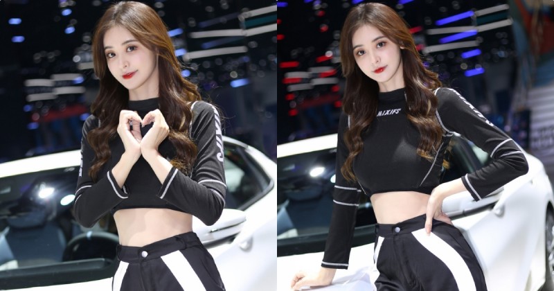 【WPT扑克】車展中「超可愛小蠻腰正妹」，「性感車頭燈」讓人特別動心！