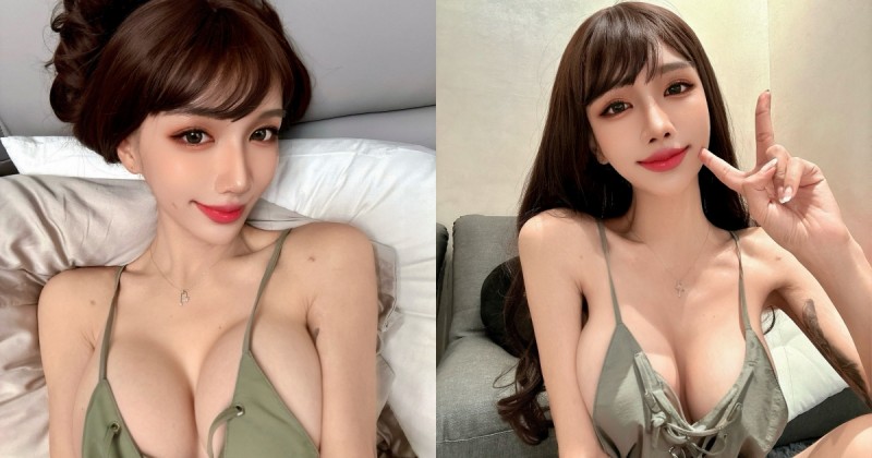 【WPT扑克】台北小明日花？巨乳辣妹「畇安」裡面不穿bra，躺下後「白嫩雙球」溢出來！