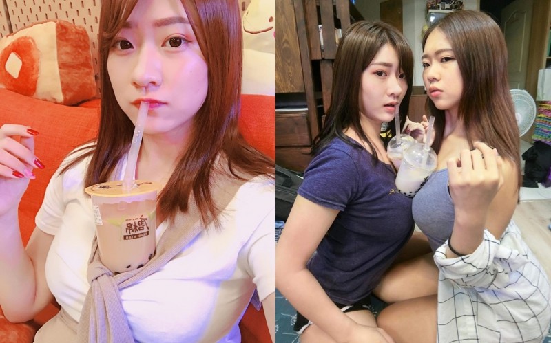 【WPT扑克】台男性幻想第一YouTuber「球球 MiKa」雙人大胸放手頂喝珍奶　巨乳力讓人好興奮