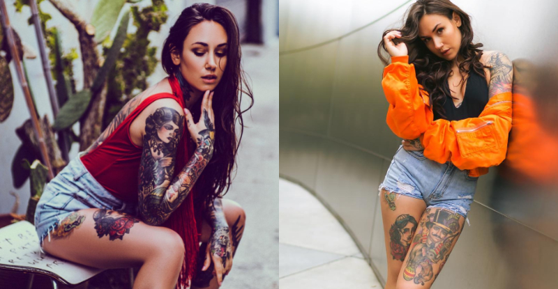 【WPT扑克】藝術欣賞！辣妹把身體當刺青展示品　上空秀作品「胸前嫩白肌」搶焦點