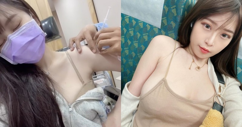 【WPT扑克】這樣打疫苗也太辣！「雪乳正妹」露香肩鎖骨接種，裡面竟是「細肩帶爆乳小可愛」！