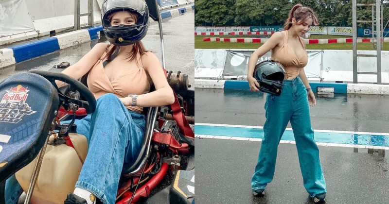 【WPT扑克】卡丁車賽車場「超兇猛車手」出沒！Mandi香菱挺巨乳狂飆，網友：方向盤壓力很大！