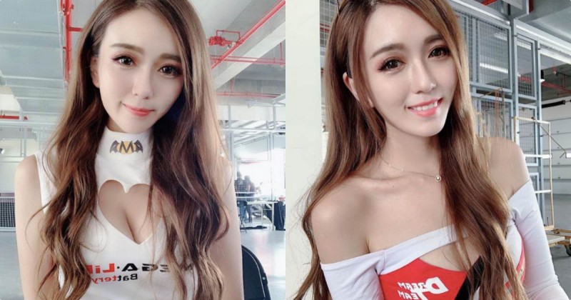 【WPT扑克】賽車場上超甜正妹「蛋黃」，火辣深溝充滿誘惑吸引力