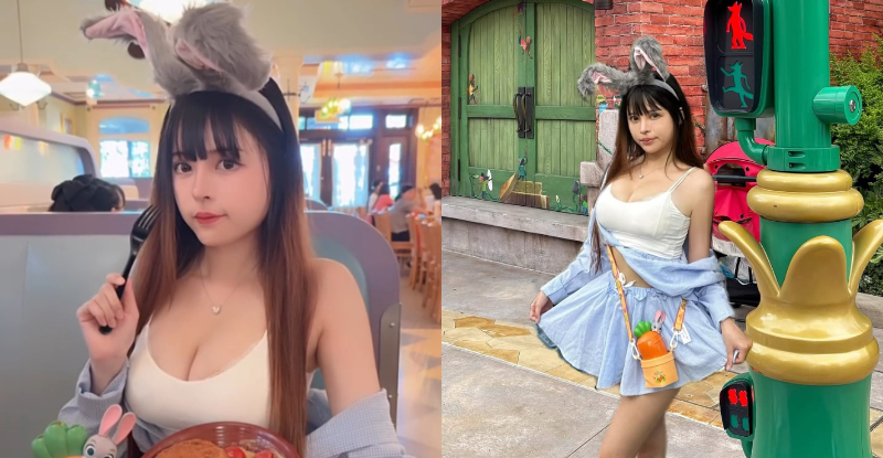 【WPT扑克】上海迪士尼驚見「羊ㄦ」扮兔兔，「豪大雙峰」可愛與性感兼具！
