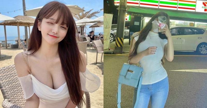 【WPT扑克】711前出沒野生自拍正妹！「巨乳細腰」曲線包緊緊也藏不住，口罩下還有超正神顏！