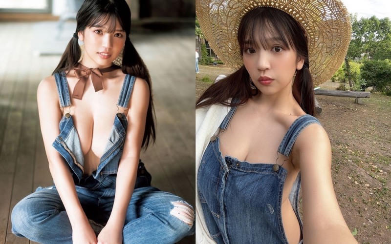 【WPT扑克】哪來這麼大的農婦！？「藤乃あおい」吊帶褲裡面沒穿　中路大開解放人字深溝