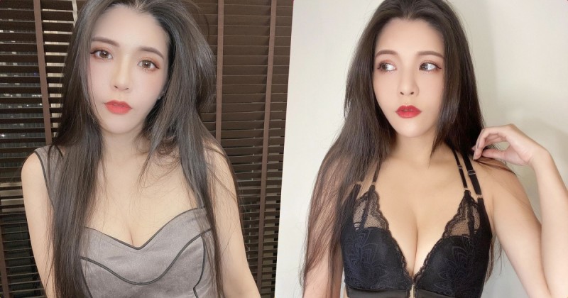 【WPT扑克】正妹「Chiao焦糖」黑色內衣好深V，「火辣事業線」特別誘人！