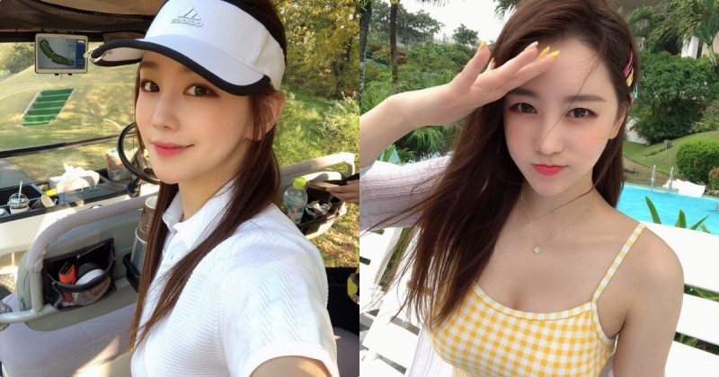 【WPT扑克】高爾夫球場上出現「高顏值正妹主播」，渾圓乳量把衣服撐好滿啊！