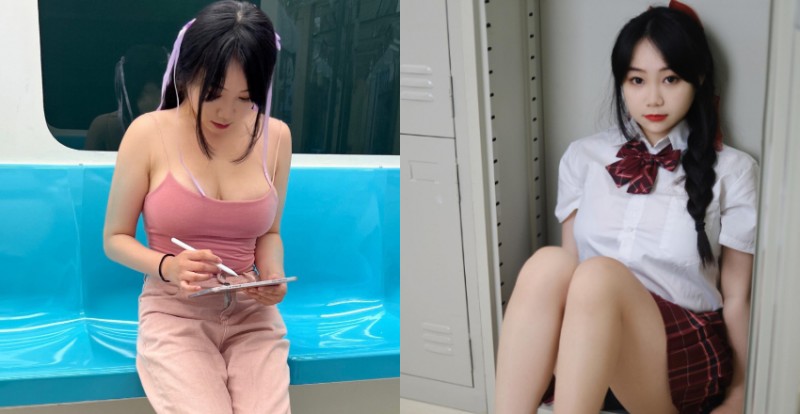 【WPT扑克】台北捷運驚見巨乳正妹「掉出來」　細肩帶背心快Hold不住乳量