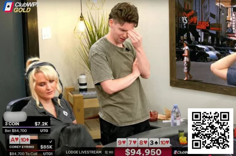 【WPT扑克】单张成同花顺牌面，面对8倍底池全压，A高同花竟用抽签决定命运