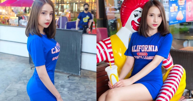 【WPT扑克】「童顏巨乳妹子」逛夜市回頭率超高！「前凸後翹」好身材連麥當勞叔叔都受不了！