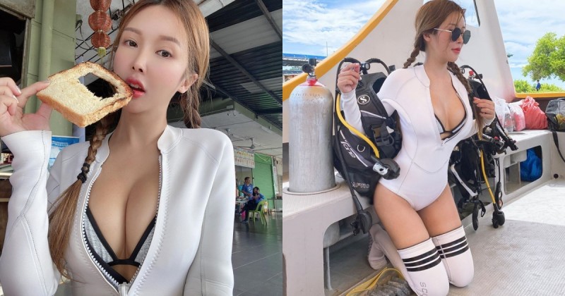 【WPT扑克】「大馬爆乳妹」勇闖沙巴考潛水執照！「超豐滿雙球」不怕浮不起來！