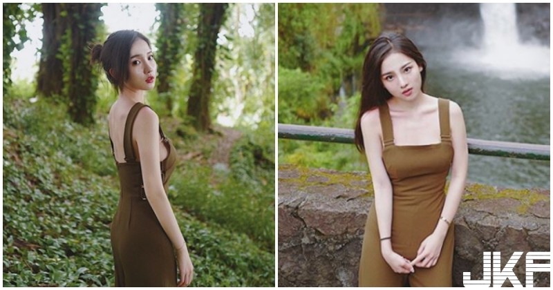 【WPT扑克】好像豆花妹！氣質妹森林轉身「意外露側乳」，若隱若現看了心都癢癢的！