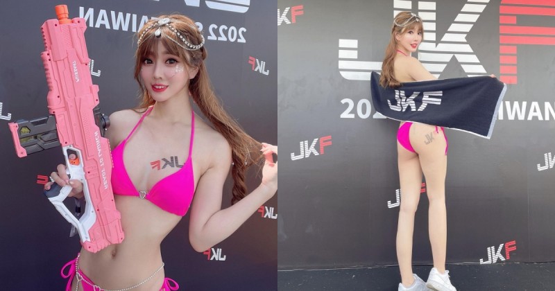 【WPT扑克】英文老師教你打水槍！「凱蒂老師」火辣比基尼濕身玩水，大喝特調奶酒！