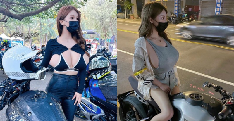 【WPT扑克】苗栗車聚驚見重量級「豪乳女騎士」胸前自備兩顆安全氣囊