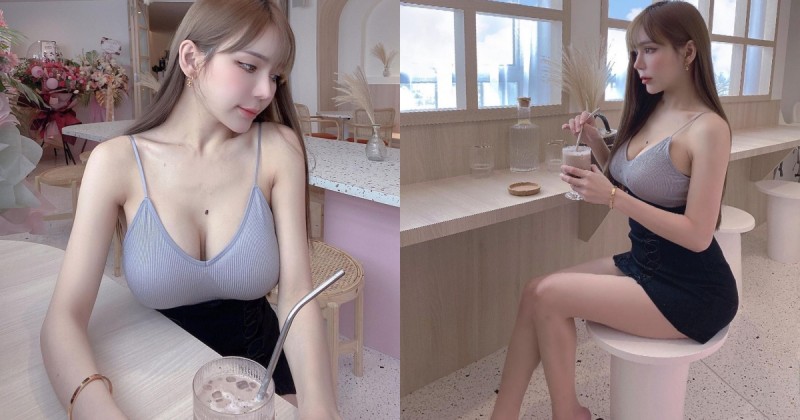 【WPT扑克】再冷也要辣！咖啡廳「神級爆乳正妹」奶味有夠濃！小背心配窄裙「性感曲線」沒在客氣～