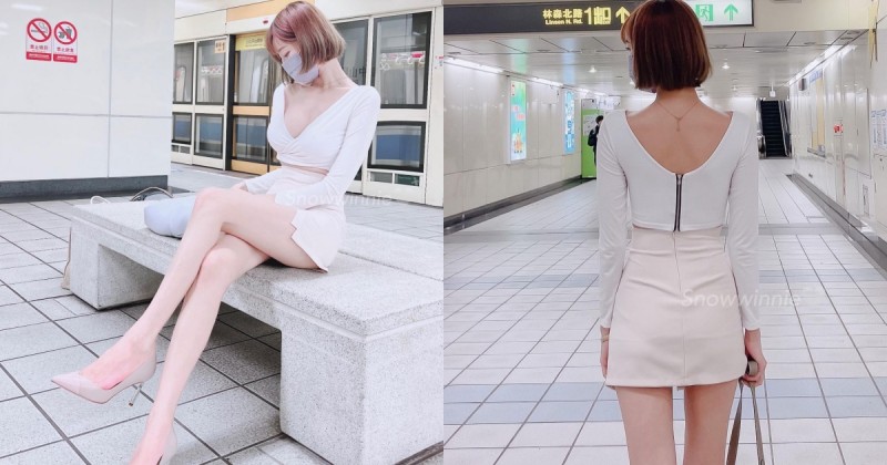 【WPT扑克】捷運站內驚見「雪白美腿正妹」！深V爆乳超犯規，還有火辣包臀裙秀「白皙長腿」！