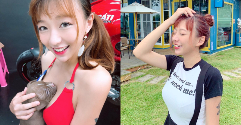 【WPT扑克】為何狗狗才有這福利！性感外拍ＭＤ「寶蔓」白嫩美乳緊貼呆萌犬，司機敲碗也想要體驗！