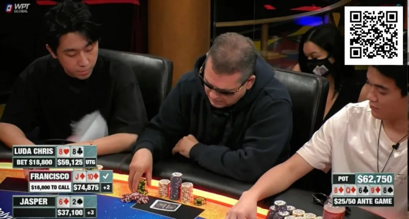 【WPT扑克】四条不敌同花顺！Hustler Casino Live诞生19万巨额彩池，Chris Chen这手牌太惨了！