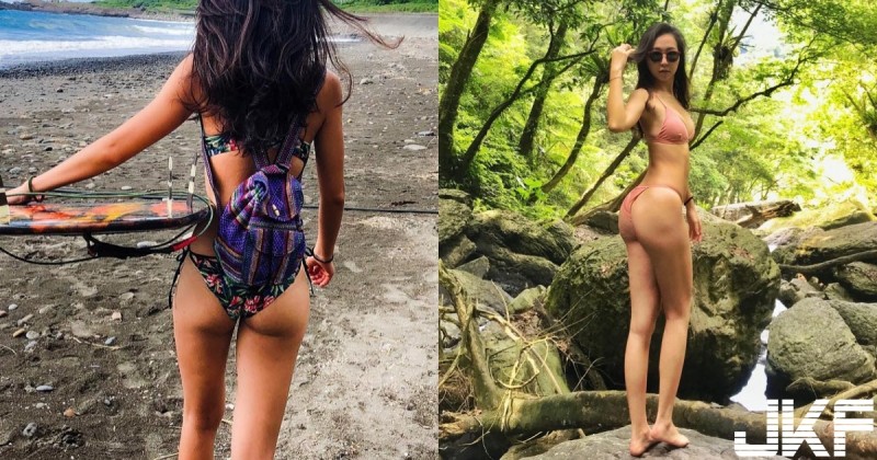 【WPT扑克】戶外系女孩94讚！登山溯溪都穿比基尼，「翹挺蜜桃臀」直接大方給欣賞！