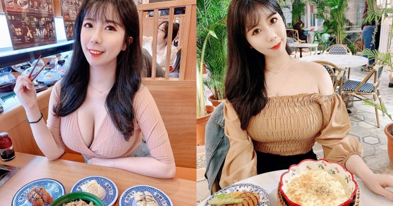 【WPT扑克】這妹子每餐都好豐盛！「白皙正妹」低胸V領上衣共享壽司美味，還以為全是乳製品！