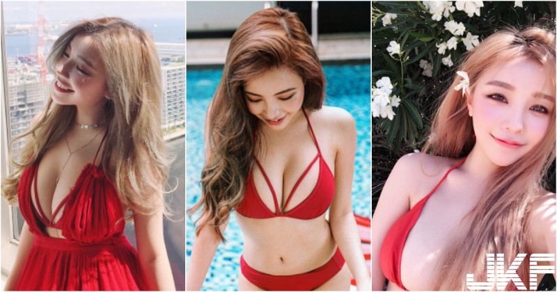 【WPT扑克】尺寸太大「衣服包不住」！正妹紅色比基尼秀「渾圓美乳」！畫面好白嫩啊～