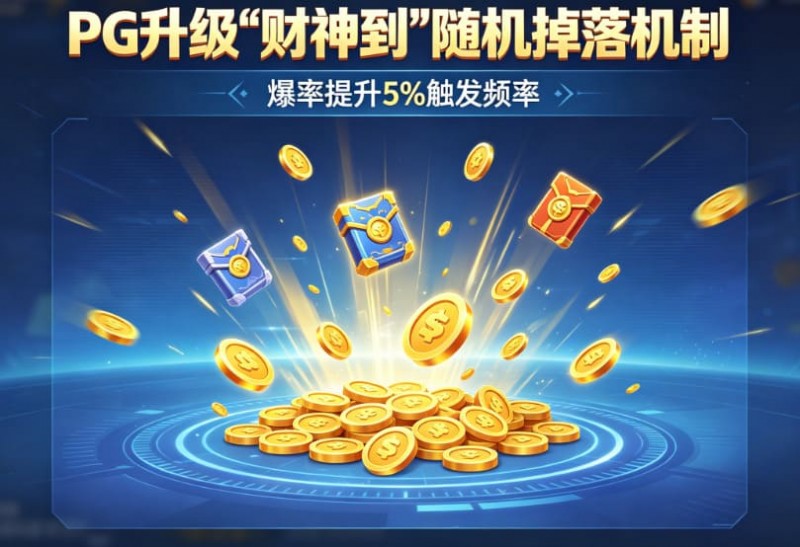 【WPT扑克】PG升级“财神到”随机掉落机制，爆率提升5%触发频率。