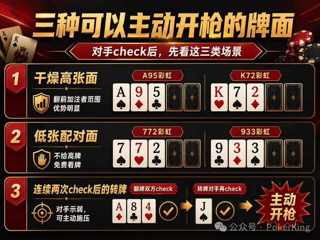 【WPT扑克】别再被“免费牌”坑了：翻牌没中，为什么高手反而更敢开枪？