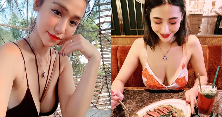 【WPT扑克】胸爆！「F 奶辣模」Aqq cami 餐廳解放豪乳…「2 粒放桌上」露出ㄦ字溝 狂吸千人按讚