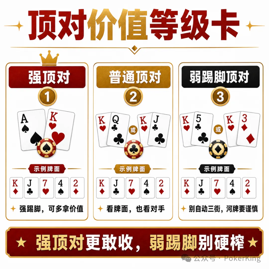 【WPT扑克】中了顶对，到底该下几条街？别一把就软了