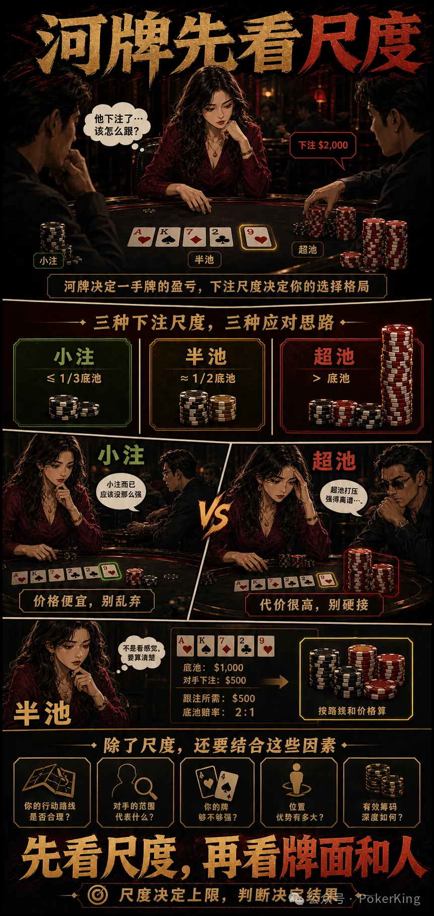 【WPT扑克】河牌下注尺度的秘密：小注别乱弃，半池看路线，超池先敬三分