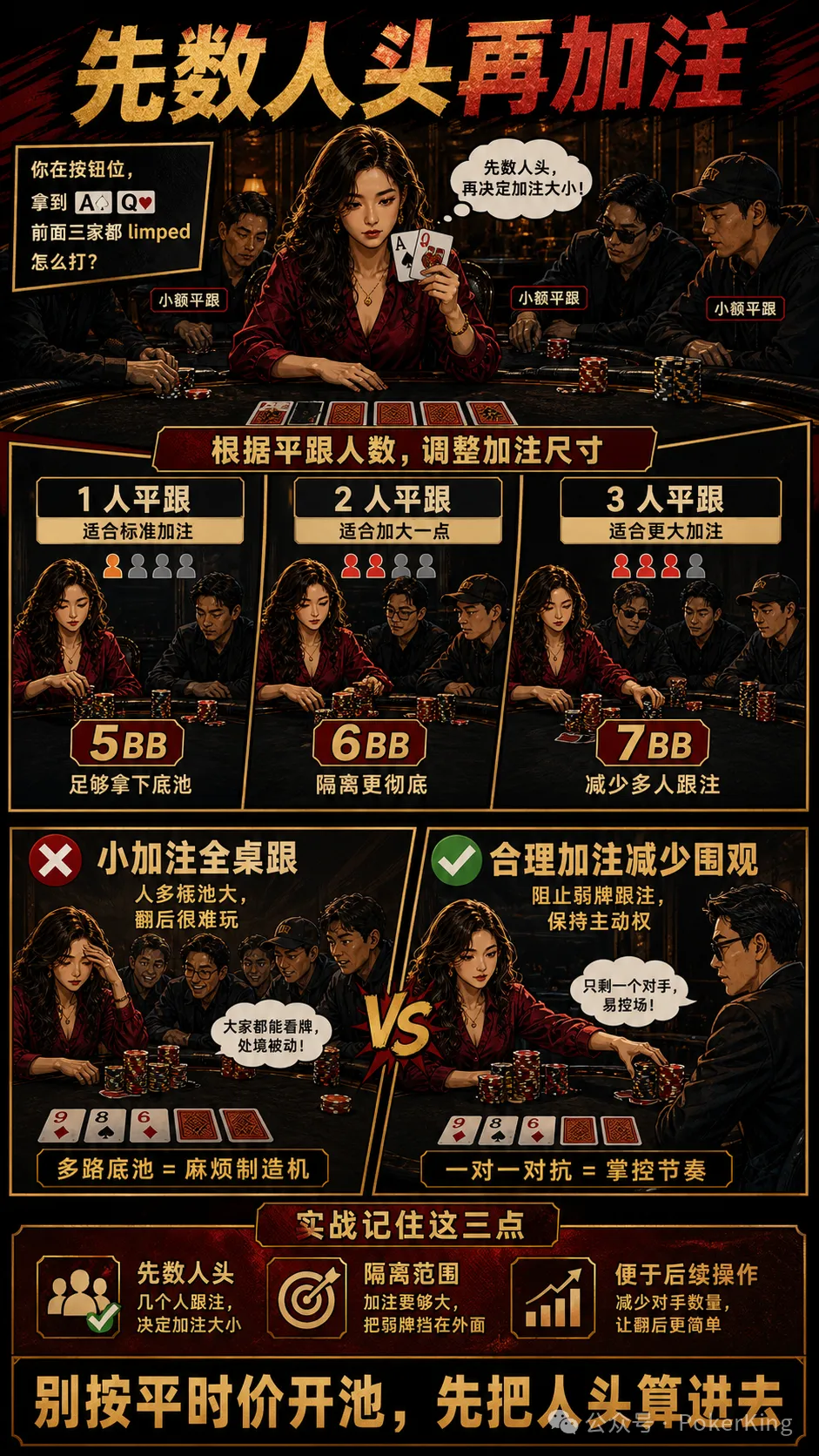 【WPT扑克】多人平跟后怎么加注？先数人头，再看牌和位置