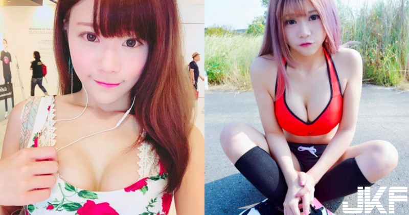 【WPT扑克】奶妹大街上「解放乳球」，脫到剩「爆奶運動裝」，低胸視角好熱好養眼呀！